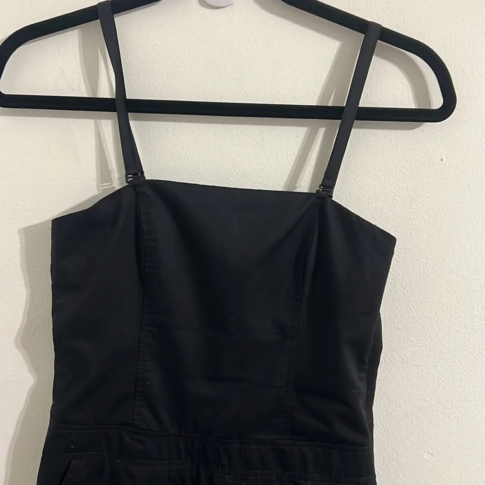 Zara strapless cargo jumpsuit black size small blogger favorite - Picture 8 of 16